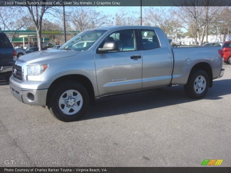 Silver Sky Metallic / Graphite Gray 2009 Toyota Tundra Double Cab