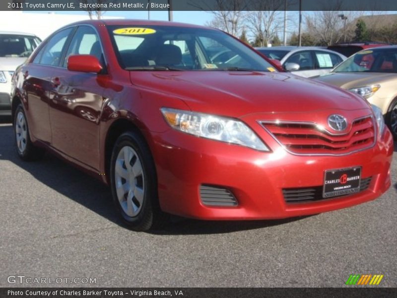 Barcelona Red Metallic / Bisque 2011 Toyota Camry LE
