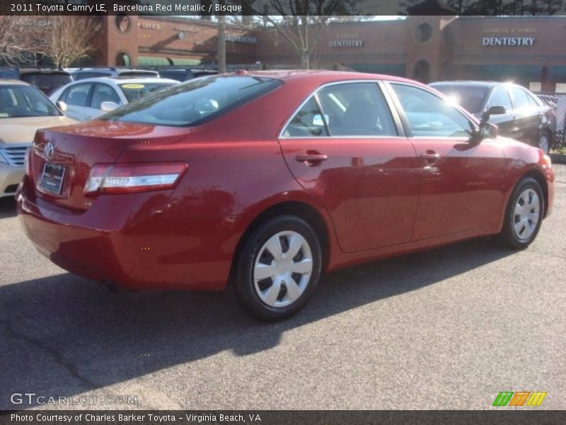 Barcelona Red Metallic / Bisque 2011 Toyota Camry LE