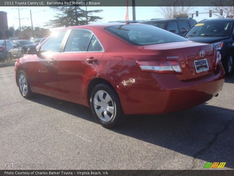 Barcelona Red Metallic / Bisque 2011 Toyota Camry LE