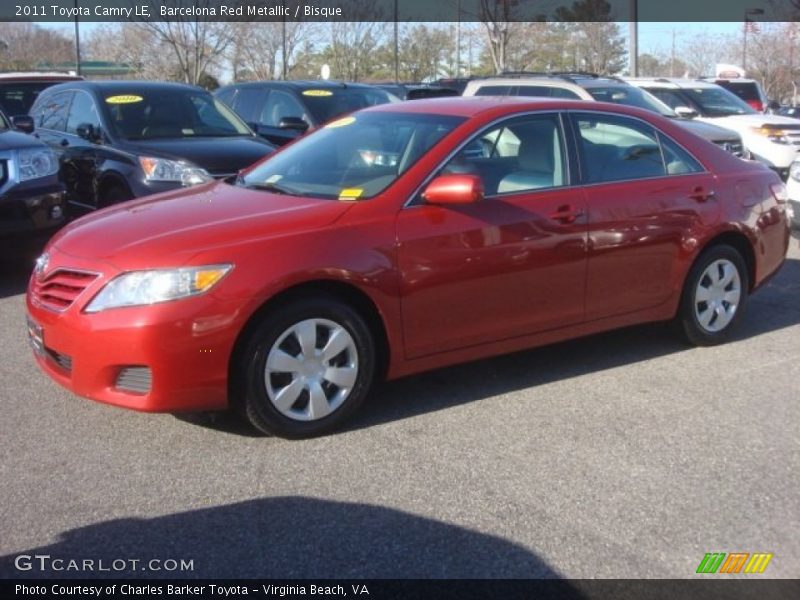 Barcelona Red Metallic / Bisque 2011 Toyota Camry LE