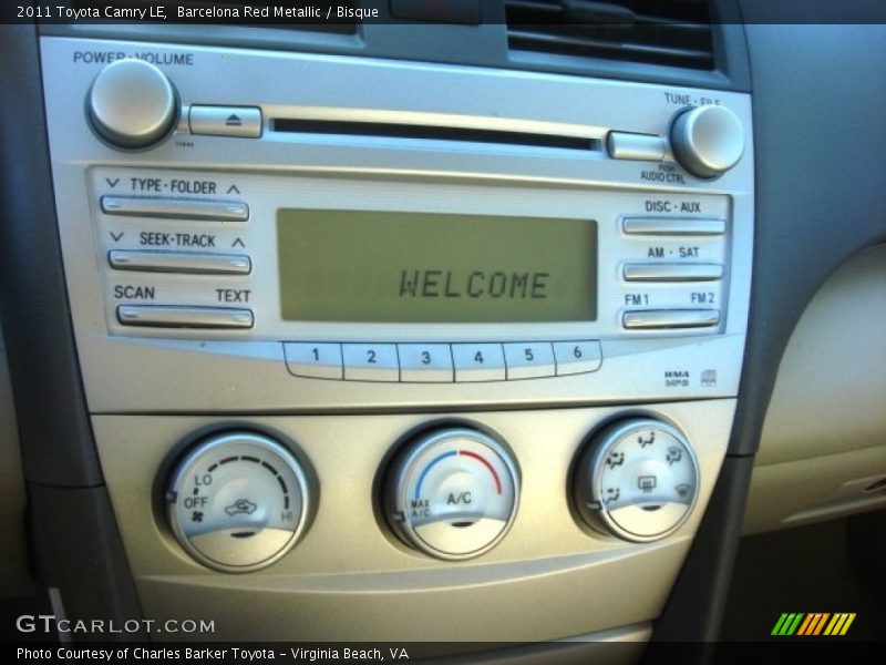 Barcelona Red Metallic / Bisque 2011 Toyota Camry LE