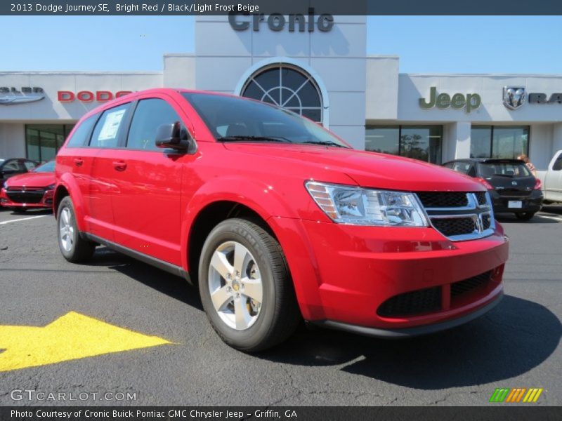 Bright Red / Black/Light Frost Beige 2013 Dodge Journey SE