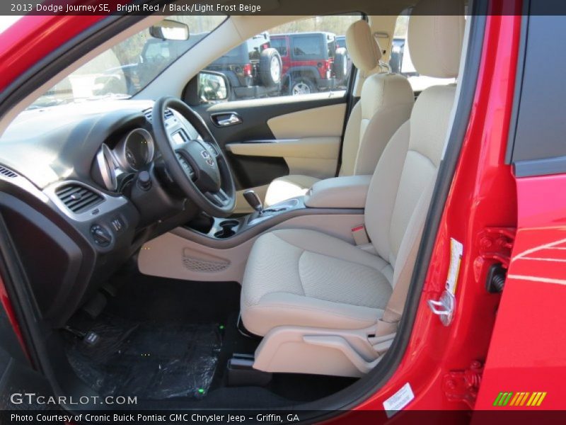 Bright Red / Black/Light Frost Beige 2013 Dodge Journey SE
