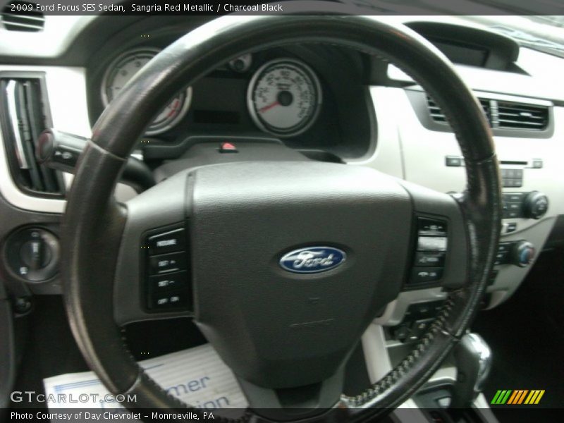 Sangria Red Metallic / Charcoal Black 2009 Ford Focus SES Sedan