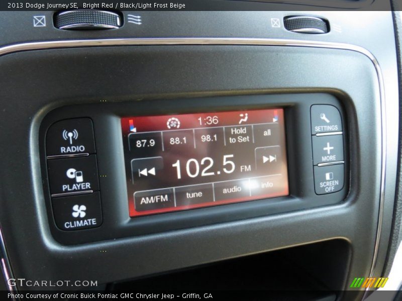 Bright Red / Black/Light Frost Beige 2013 Dodge Journey SE