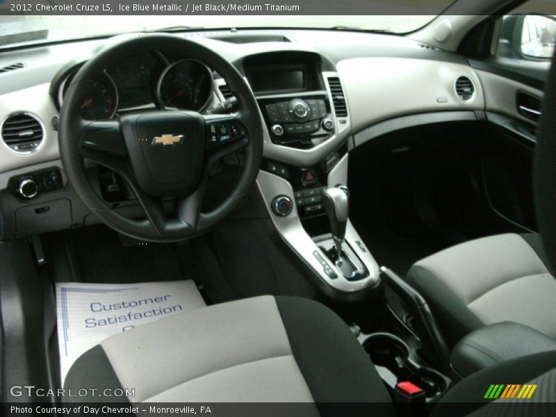 Ice Blue Metallic / Jet Black/Medium Titanium 2012 Chevrolet Cruze LS