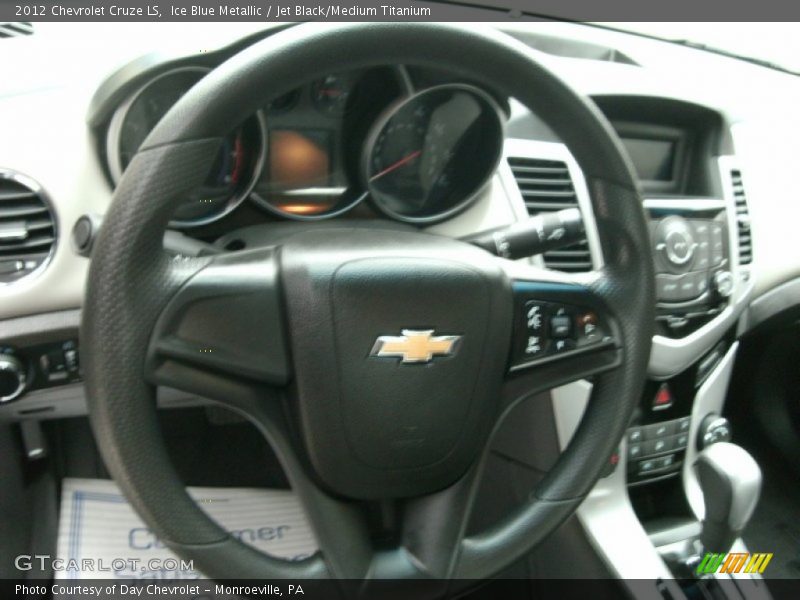 Ice Blue Metallic / Jet Black/Medium Titanium 2012 Chevrolet Cruze LS