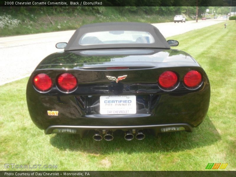 Black / Ebony/Red 2008 Chevrolet Corvette Convertible