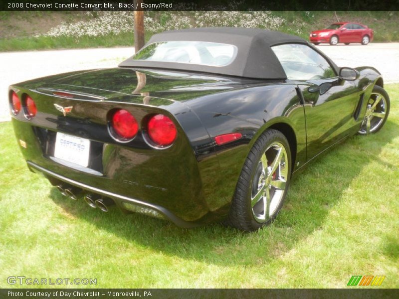 Black / Ebony/Red 2008 Chevrolet Corvette Convertible