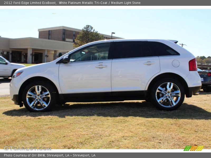 White Platinum Metallic Tri-Coat / Medium Light Stone 2012 Ford Edge Limited EcoBoost