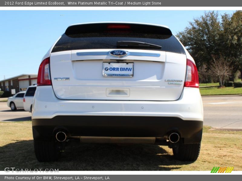 White Platinum Metallic Tri-Coat / Medium Light Stone 2012 Ford Edge Limited EcoBoost