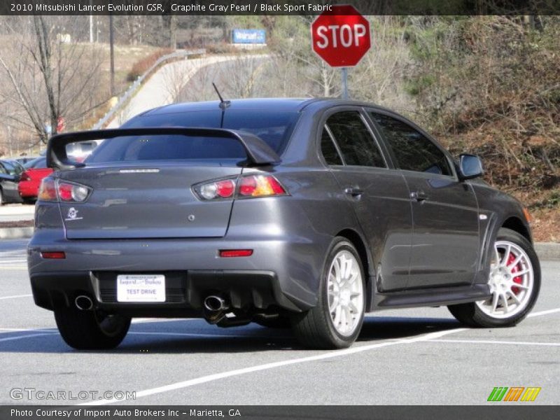 Graphite Gray Pearl / Black Sport Fabric 2010 Mitsubishi Lancer Evolution GSR