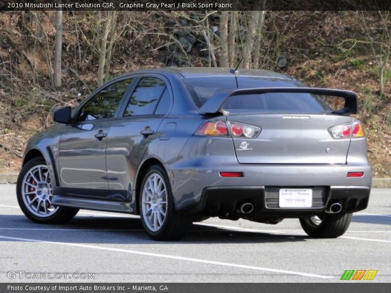 Graphite Gray Pearl / Black Sport Fabric 2010 Mitsubishi Lancer Evolution GSR