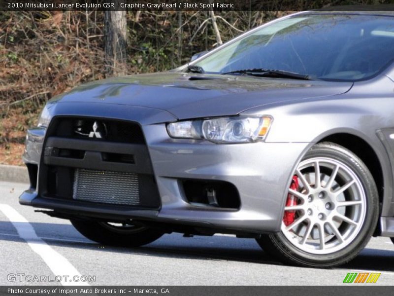 Graphite Gray Pearl / Black Sport Fabric 2010 Mitsubishi Lancer Evolution GSR