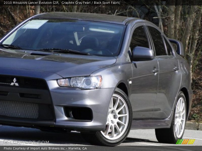 Graphite Gray Pearl / Black Sport Fabric 2010 Mitsubishi Lancer Evolution GSR