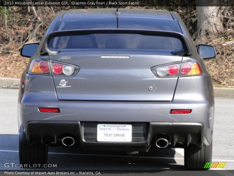Graphite Gray Pearl / Black Sport Fabric 2010 Mitsubishi Lancer Evolution GSR