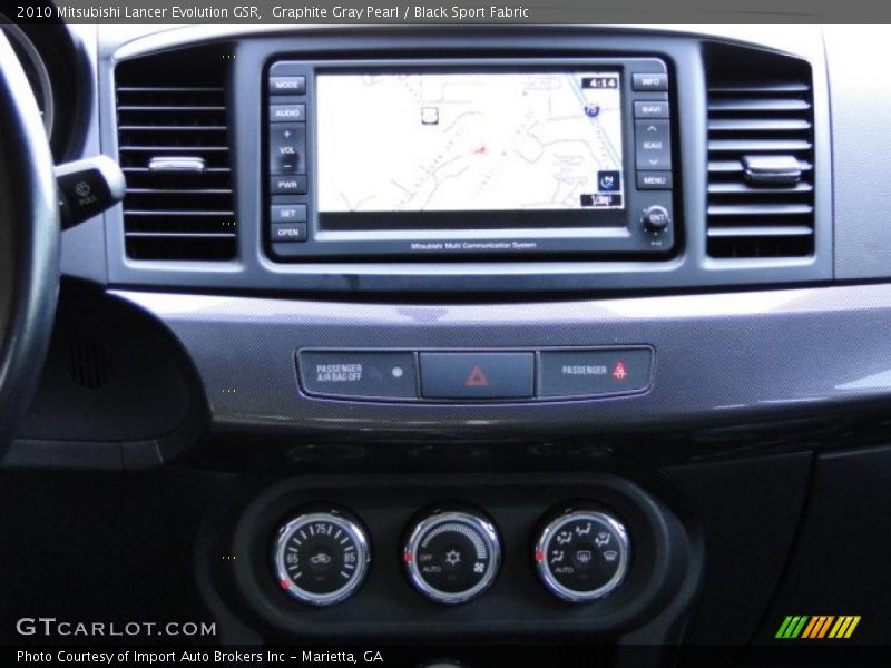 Navigation of 2010 Lancer Evolution GSR