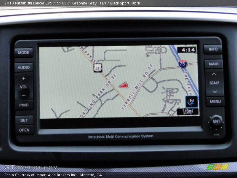 Navigation of 2010 Lancer Evolution GSR