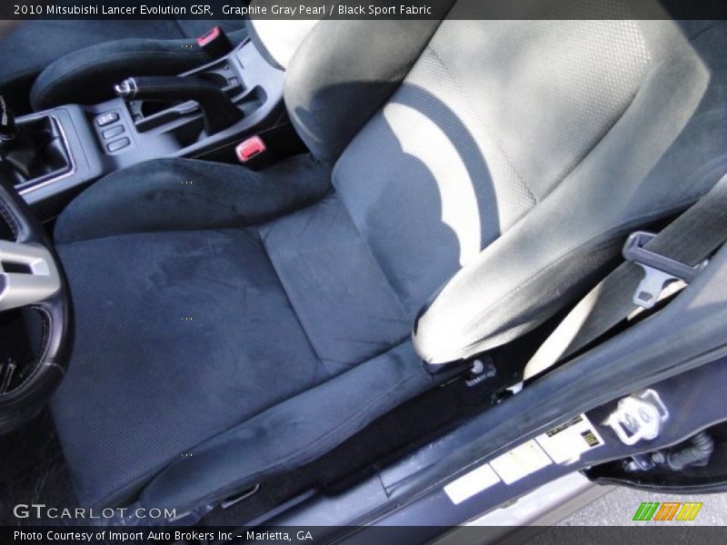 Graphite Gray Pearl / Black Sport Fabric 2010 Mitsubishi Lancer Evolution GSR