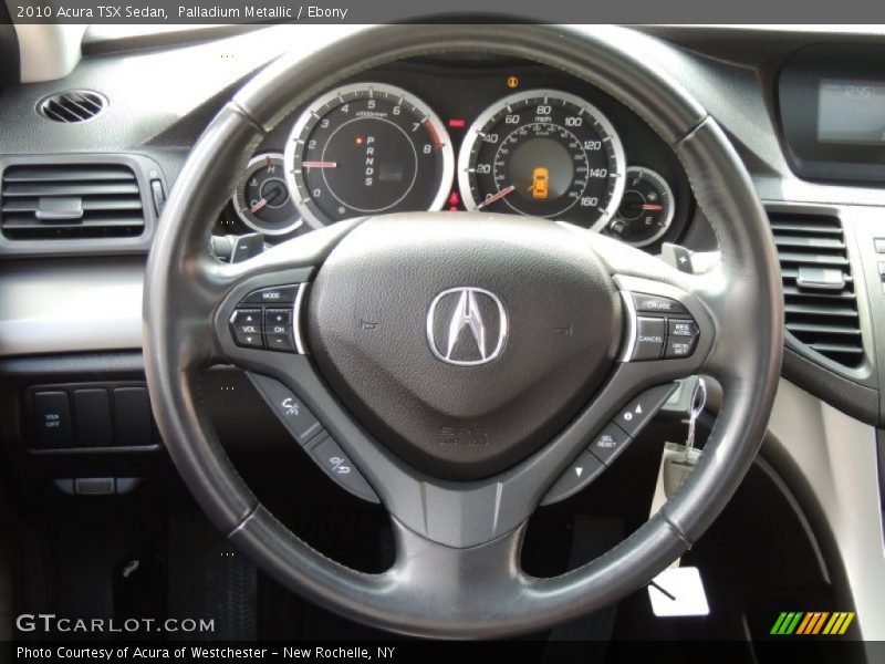Palladium Metallic / Ebony 2010 Acura TSX Sedan