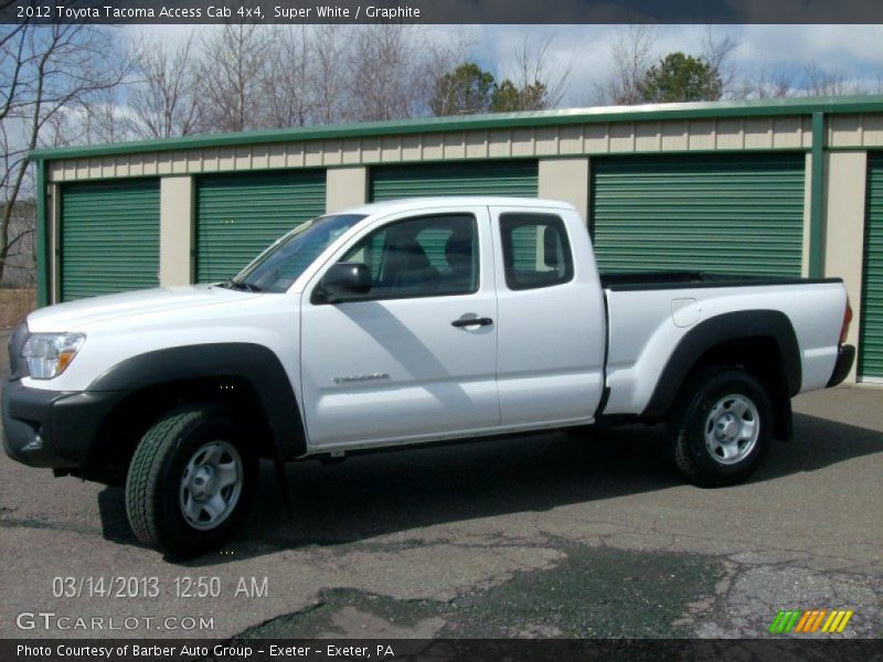 Super White / Graphite 2012 Toyota Tacoma Access Cab 4x4