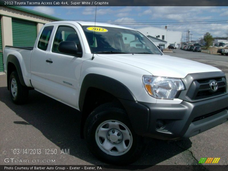 Super White / Graphite 2012 Toyota Tacoma Access Cab 4x4