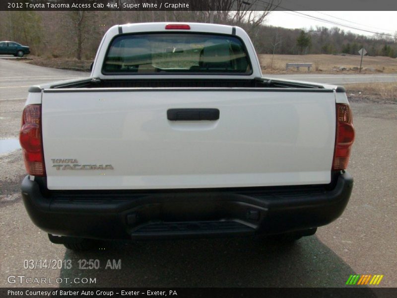 Super White / Graphite 2012 Toyota Tacoma Access Cab 4x4