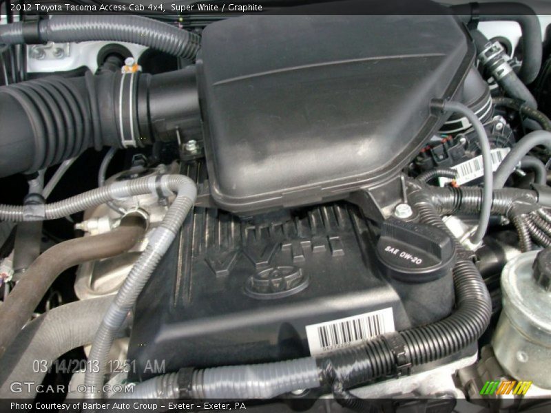 Super White / Graphite 2012 Toyota Tacoma Access Cab 4x4