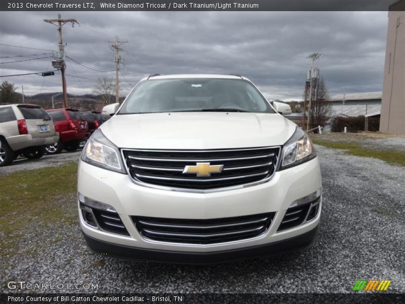 White Diamond Tricoat / Dark Titanium/Light Titanium 2013 Chevrolet Traverse LTZ