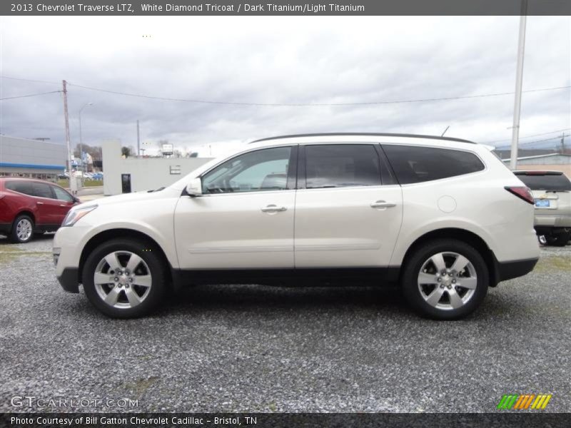 White Diamond Tricoat / Dark Titanium/Light Titanium 2013 Chevrolet Traverse LTZ