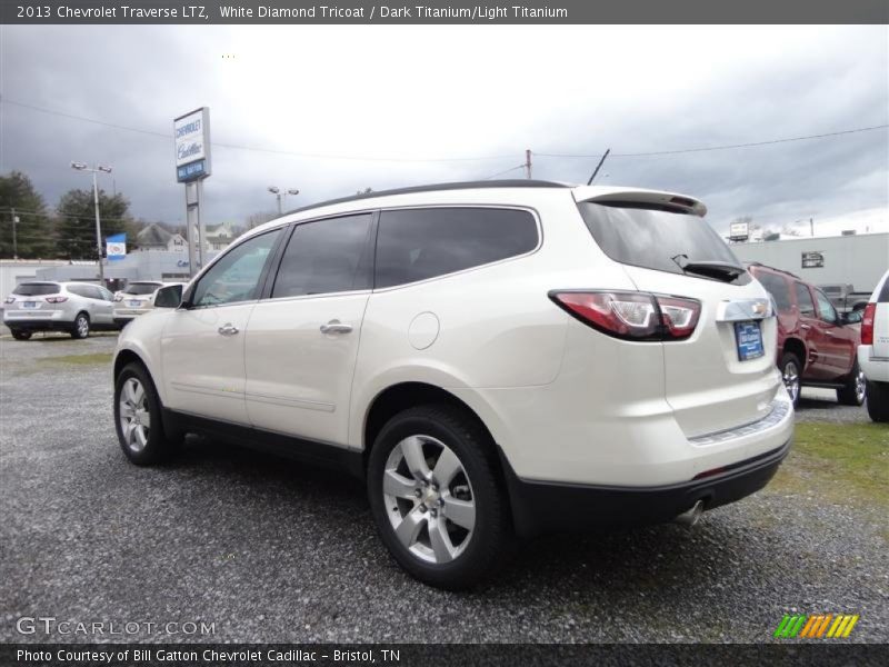 White Diamond Tricoat / Dark Titanium/Light Titanium 2013 Chevrolet Traverse LTZ