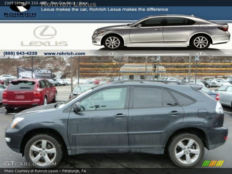 Flint Gray Mica / Black 2005 Lexus RX 330 AWD