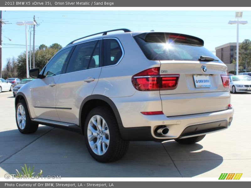 Orion Silver Metallic / Sand Beige 2013 BMW X5 xDrive 35i