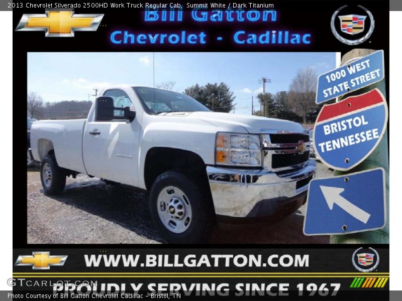 Summit White / Dark Titanium 2013 Chevrolet Silverado 2500HD Work Truck Regular Cab
