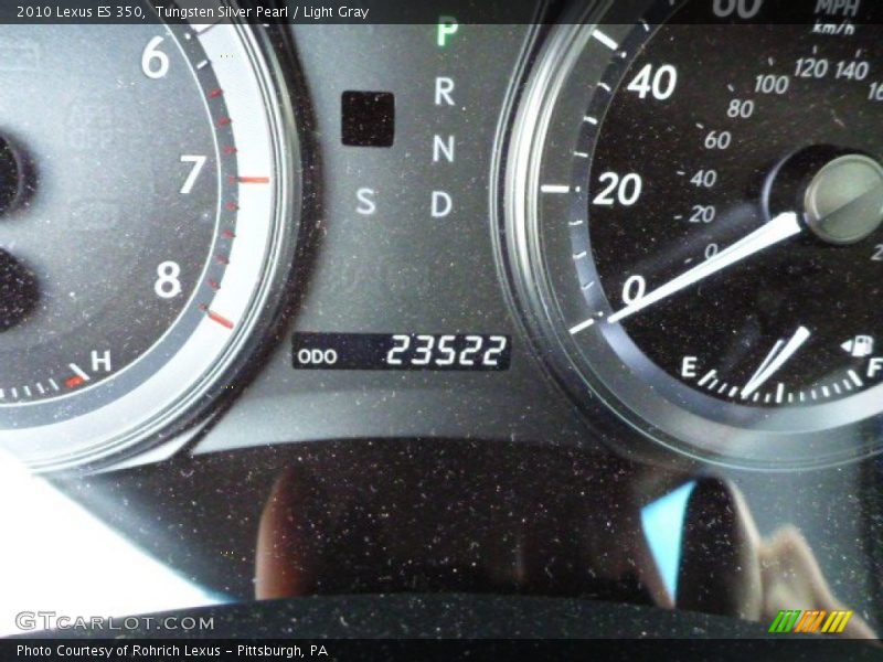 Tungsten Silver Pearl / Light Gray 2010 Lexus ES 350