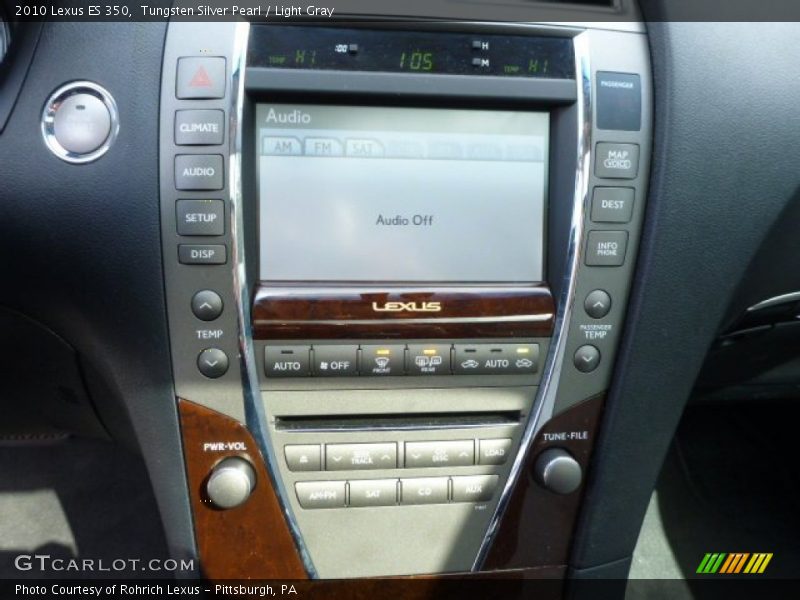Tungsten Silver Pearl / Light Gray 2010 Lexus ES 350