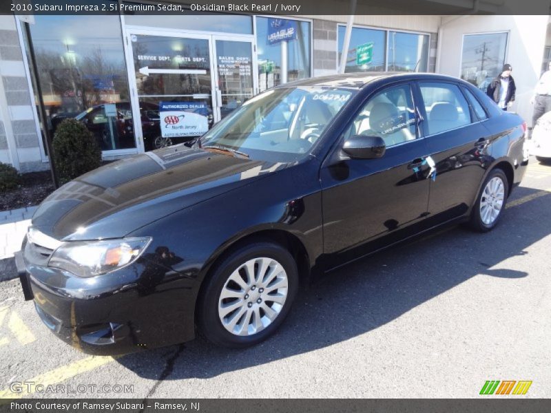 Obsidian Black Pearl / Ivory 2010 Subaru Impreza 2.5i Premium Sedan