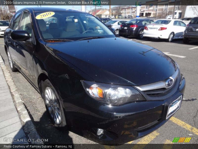 Obsidian Black Pearl / Ivory 2010 Subaru Impreza 2.5i Premium Sedan