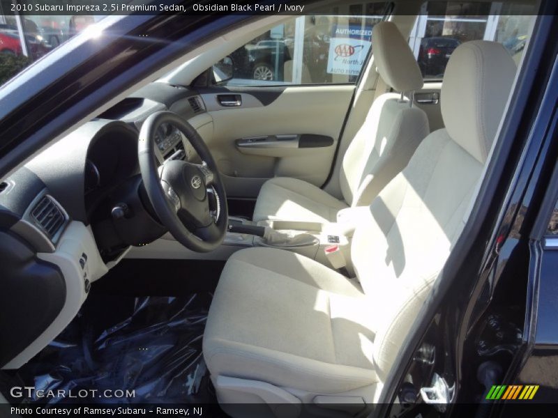Obsidian Black Pearl / Ivory 2010 Subaru Impreza 2.5i Premium Sedan