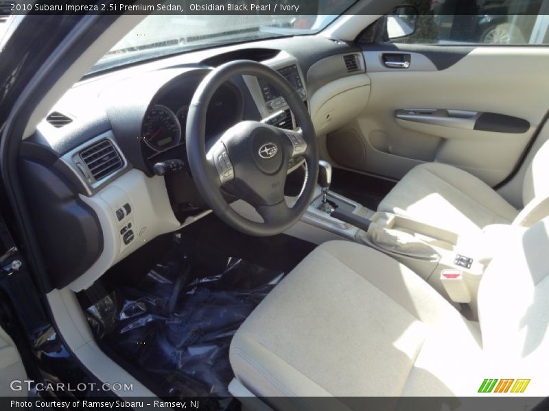 Obsidian Black Pearl / Ivory 2010 Subaru Impreza 2.5i Premium Sedan