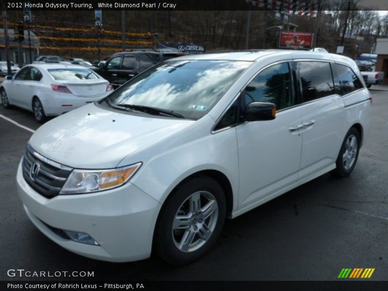 White Diamond Pearl / Gray 2012 Honda Odyssey Touring