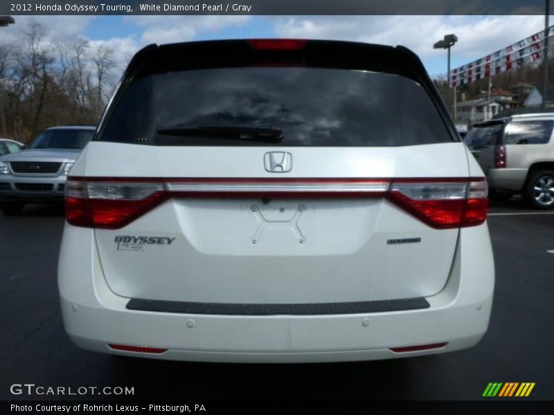 White Diamond Pearl / Gray 2012 Honda Odyssey Touring