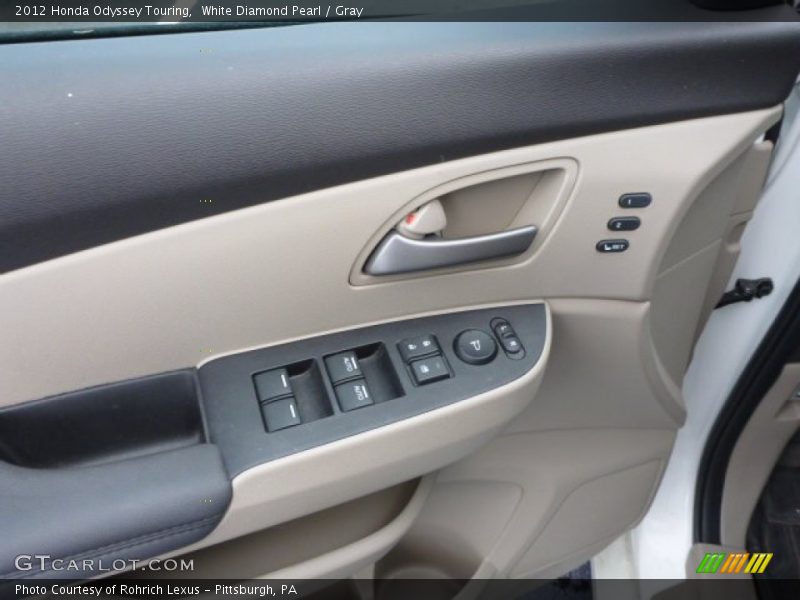 White Diamond Pearl / Gray 2012 Honda Odyssey Touring