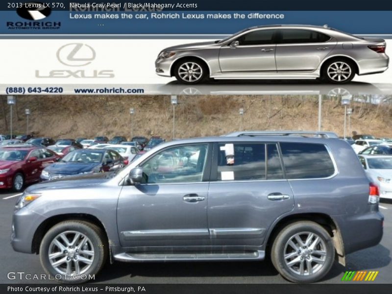 Nebula Gray Pearl / Black/Mahogany Accents 2013 Lexus LX 570