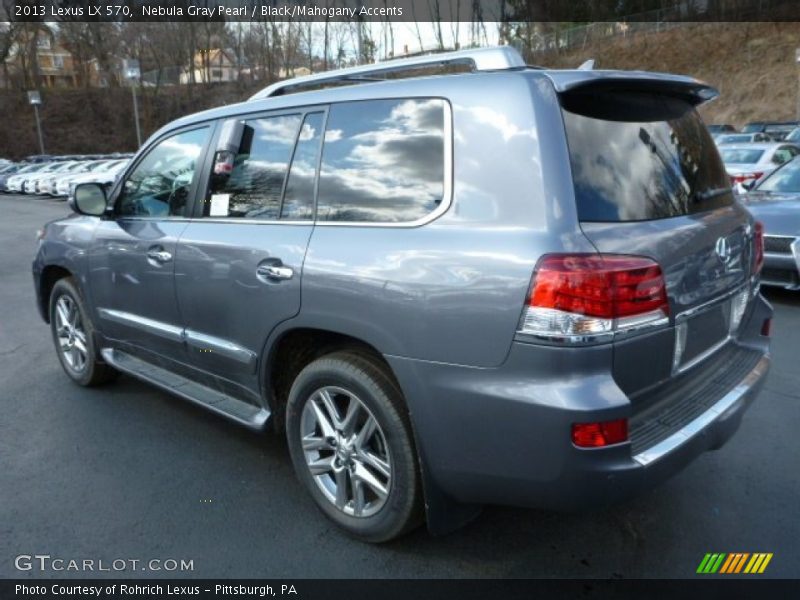Nebula Gray Pearl / Black/Mahogany Accents 2013 Lexus LX 570