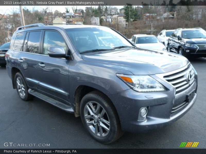 Nebula Gray Pearl / Black/Mahogany Accents 2013 Lexus LX 570