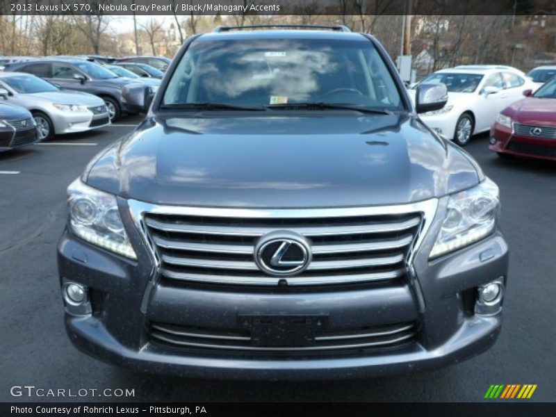 Nebula Gray Pearl / Black/Mahogany Accents 2013 Lexus LX 570