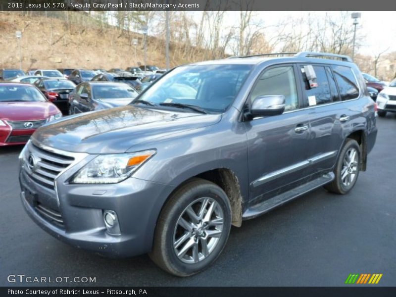 Nebula Gray Pearl / Black/Mahogany Accents 2013 Lexus LX 570