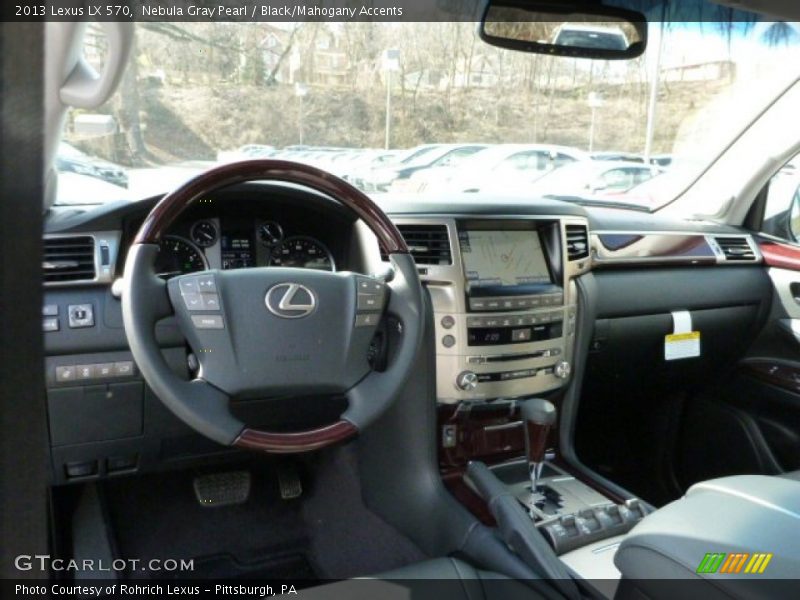 Nebula Gray Pearl / Black/Mahogany Accents 2013 Lexus LX 570